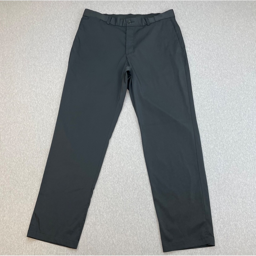 Nike Pants Mens 32 X 32 Black Performance Stretch Dri-Fit Flat Front Golf - Picture 1 of 6